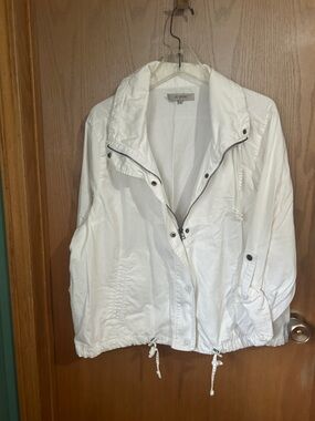 Women's White Lightweight Zip Jacket